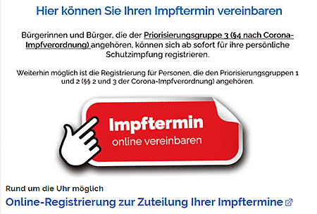 Impftermin online vereinbaren