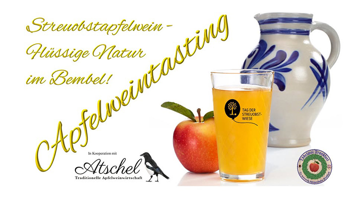 Apfelweintasting zum Tag der Streuoberwiesen bei Atschel Brückenviertel